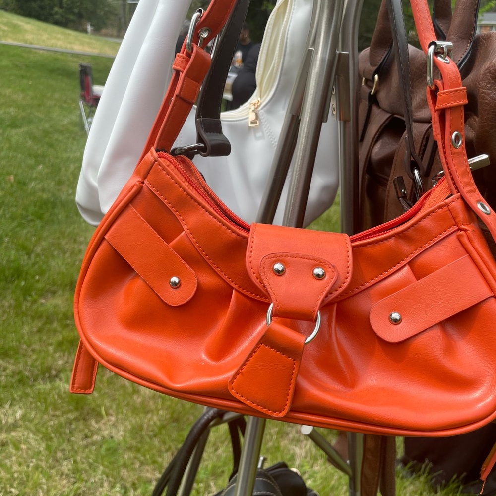 Orange Leather Women's Bag